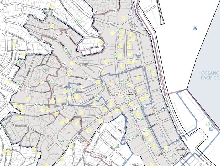 Paneles informativos Encuentro comunitario Barrio Puerto y cerro Cordillera